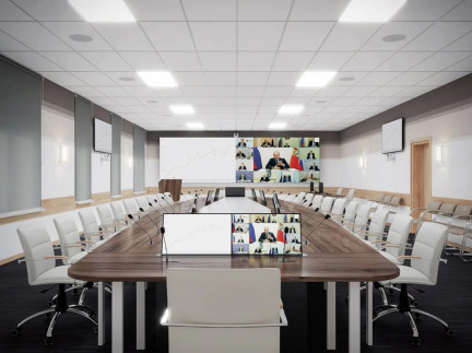 Конференц-зал крупного промышленного предприятия (АудиоВидеоСистемы ). Россия, респ. Башкортостан