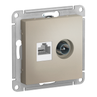 Модуль TV + RJ-45 (M1503) Шампань