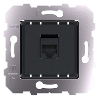 Модуль розетки RJ45, модуль 45х45, Черный (SLM0205)