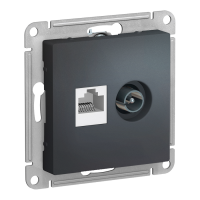 Модуль TV + RJ-45 (M1504) Графит