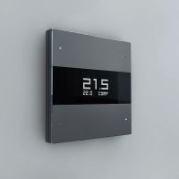 Сценарный выключатель, 3-кл, Berlin 00 с LED экраном термостата, Bus77 L, Графит