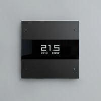 Сценарный выключатель с LED экраном и термостатом, Черный (LFS-BT6-LED-05)