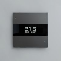 Сценарный выключатель с LED экраном и термостатом, Графит (LFS-BT6-LED-04)