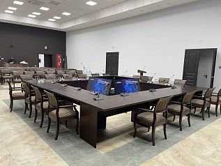  (Актовый зал Приволжского регионального центра судебной экспертизы Министерства юстиции России.)