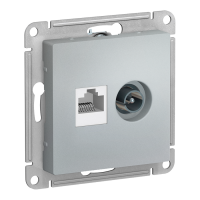 Модуль TV + RJ-45 (M1502) Серебристый